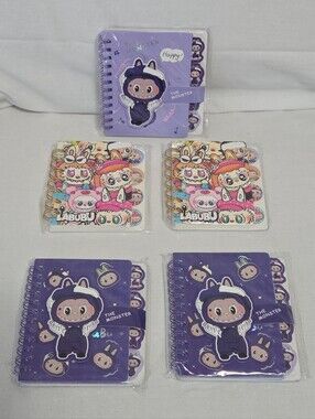 Labubu tabbed mini notebook bundle - all brand new!